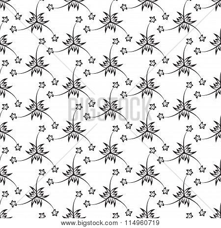 Flower Bush Seamless Pattern