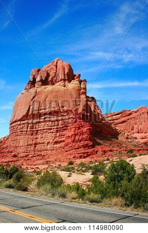 Rock Formations At Arches National Park