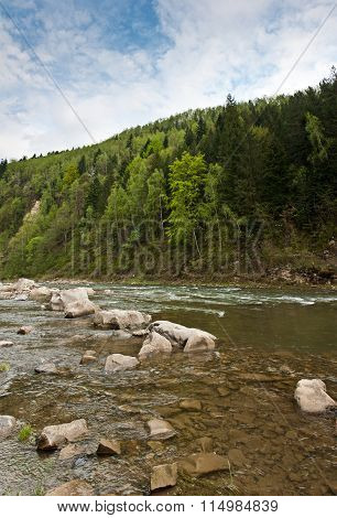 Beautiful River In Yaremche In Carpathians, Ukraine
