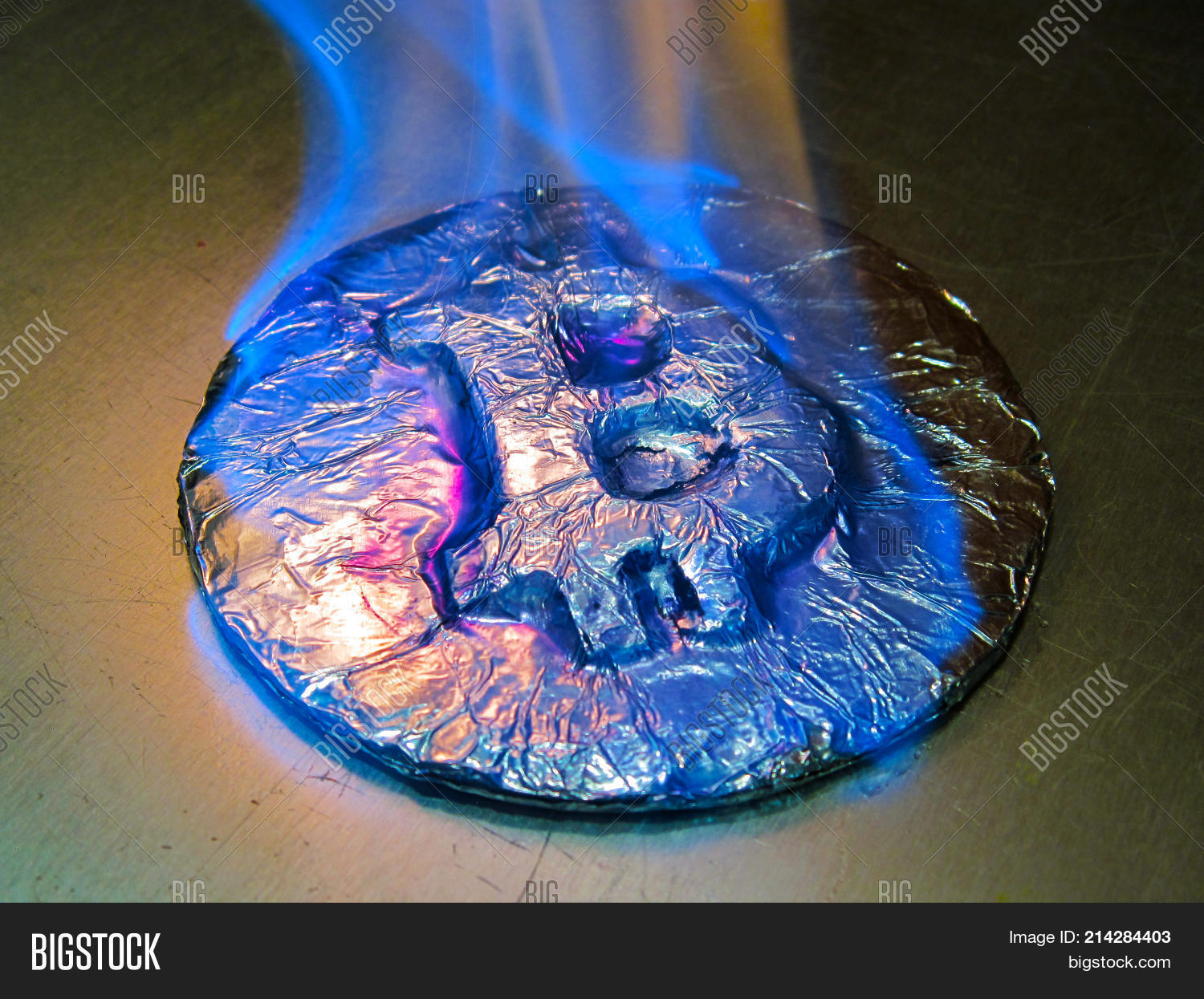 Bitcoin Metal Silver Image Photo Free Trial Stock Bitcoin Metal Silver Image Photo