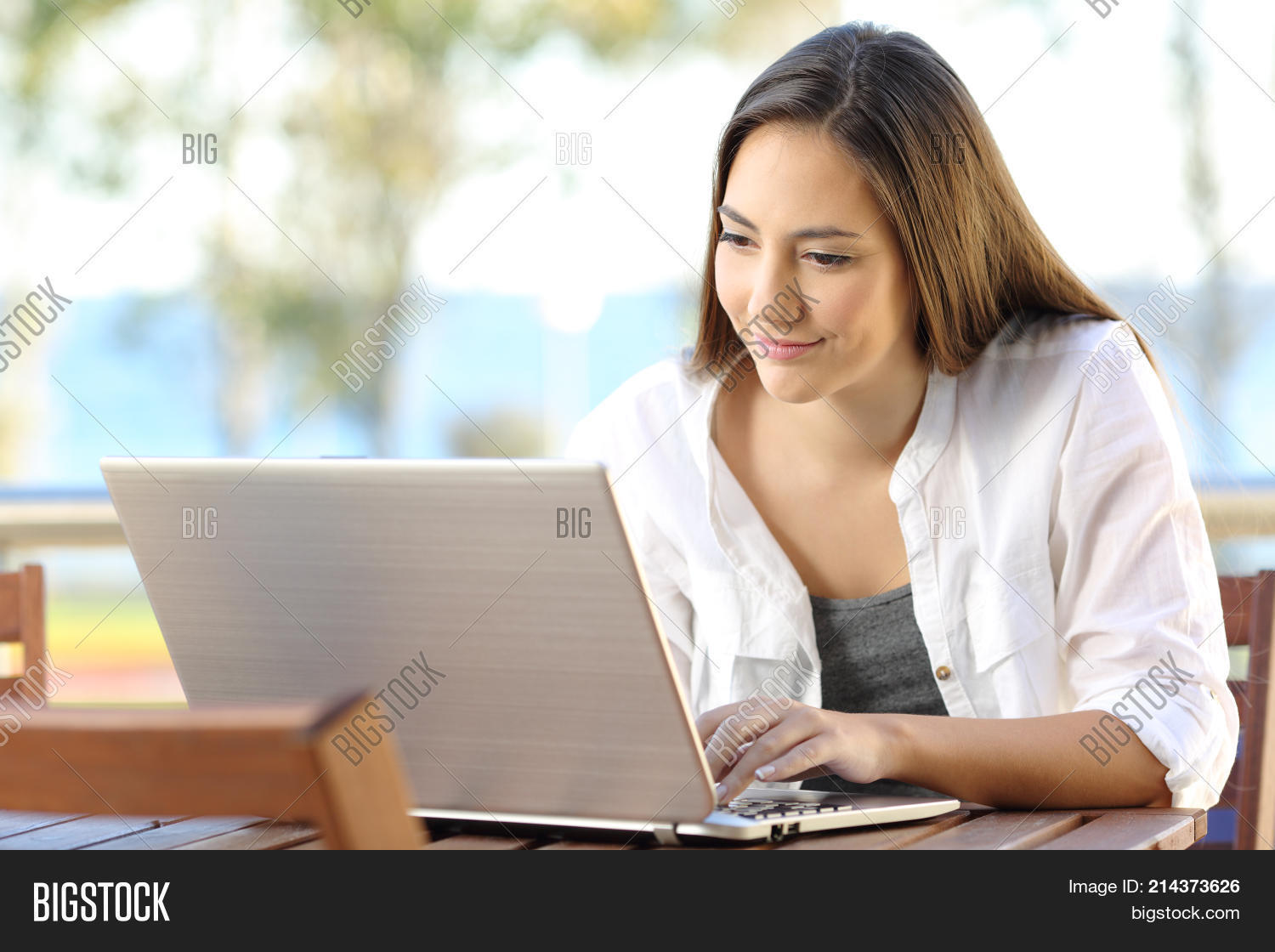 Woman Using Laptop Image & Photo (Free Trial) Bigstock