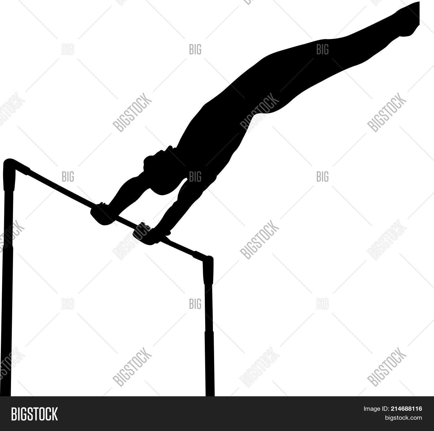 horizontal bar gymnast in artistic gymnastics black silhouette vault33 silhouette