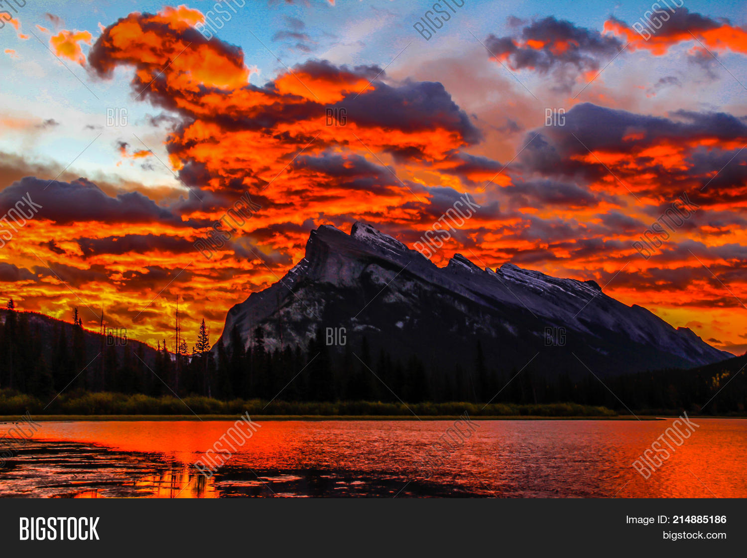 Sunrise Over Rundle Image & Photo (Free Trial) | Bigstock