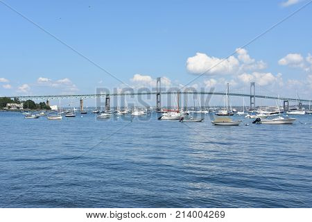 Newport Pell Bridge in Rhode Island, USA