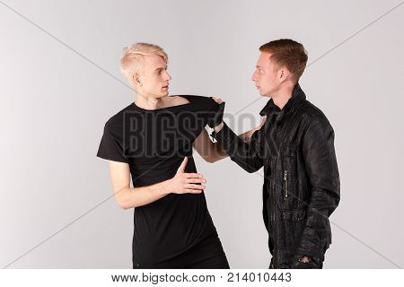 Two young guys find out the relationship through a fight. Isolation.