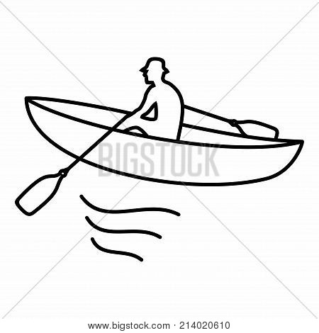 Boat Boatman Oar Man Water River Sea