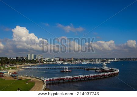 Eastern Beach, the local swimming enclosure in Geelong, Australia