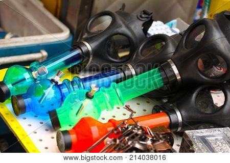 Smoking devices for weed and tobacco face masks