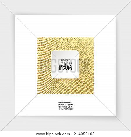 Abstract Gold Glitter Geometric Vector Background.