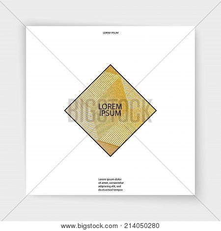 Abstract Gold Glitter Geometric Vector Background.