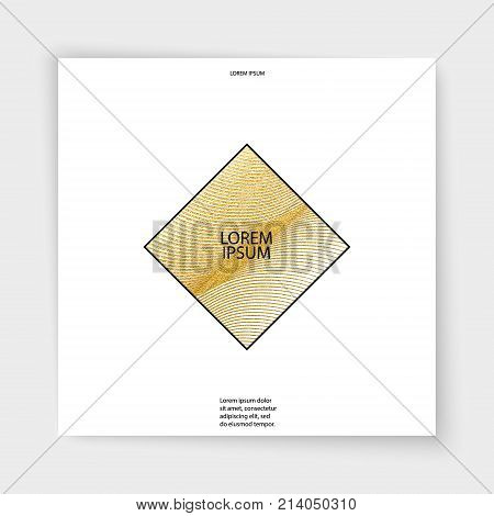 Abstract Gold Glitter Geometric Vector Background.
