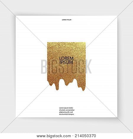 Abstract Gold Glitter Geometric Vector Background.