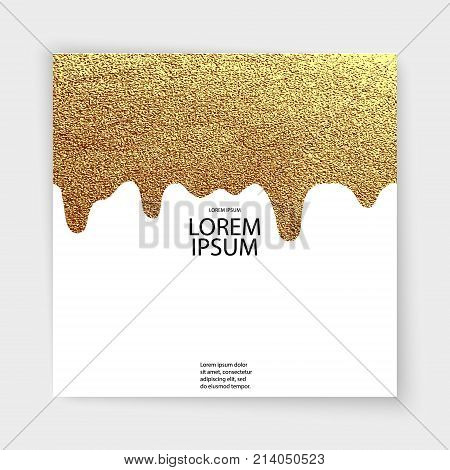 Abstract Gold Glitter Geometric Vector Background.