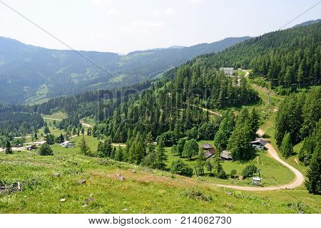 Landscape of Veitsch Austria in summer time