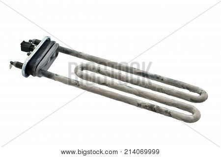 Washing machine heater isolated on a white background