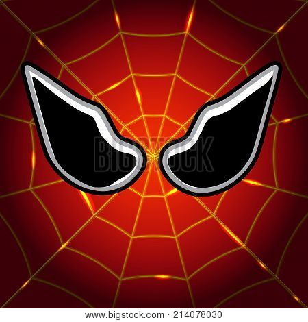 Mask superhero Spider, vector art illustration men.