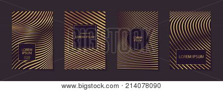 Abstract Gold Glitter Geometric Vector Background.
