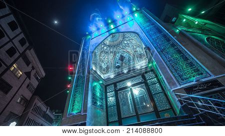 Bright islam church at the city Teheran
