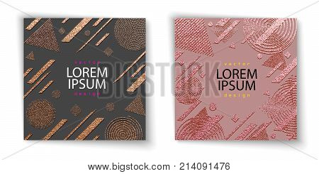 Modern And Stylish Minimal Design. Copper Glossy Background. Metallic Texture. Bronze Metal Texture.