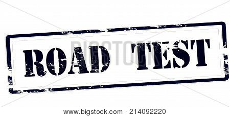 Rubber stamp with text road test inside vector illustration