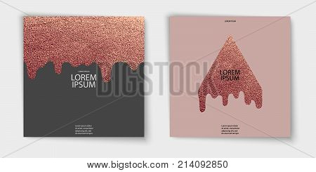 Modern And Stylish Minimal Design. Copper Glossy Background. Metallic Texture. Bronze Metal Texture.