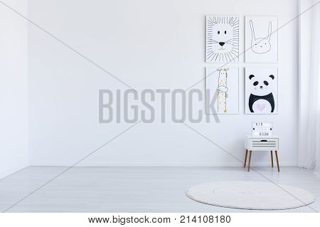 White Spacious Autistic Kid's Room