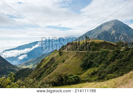 On the road through the Andes. The photo is taken near small town Alausi in Ecuador