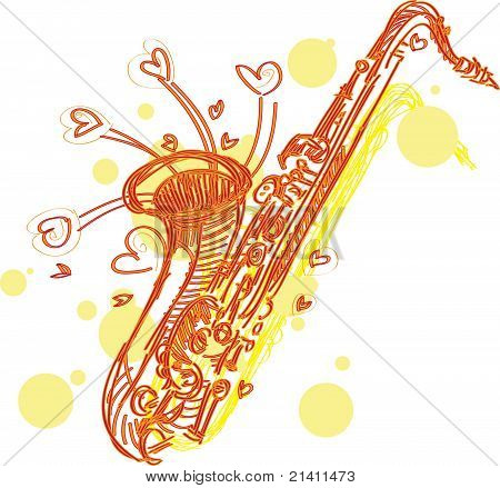 Abstraktní útržkovité Sax