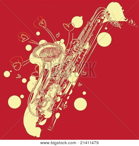 Abstraktní útržkovité Sax