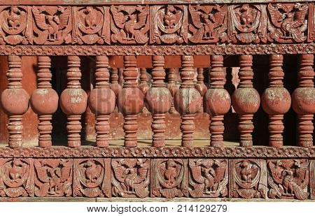 Bagaya Kyaung monastery carving Mandalay Myanmar (Burma)