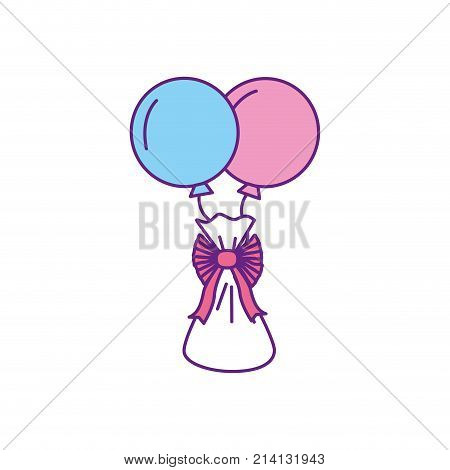 bag with candies tasty sweet dessert vector illustration