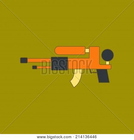 flat icon on stylish background Kids toy water gun
