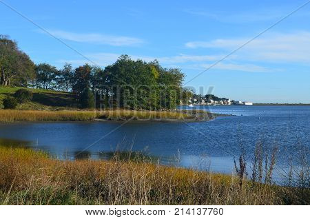 Southeastern Massachusetts landscape on the coast of the ocean