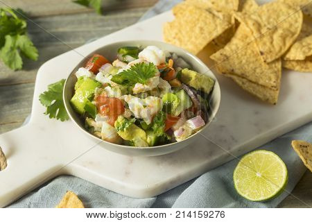 Raw Homemade Shrimp Ceviche