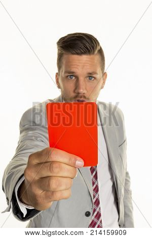 manager with red card