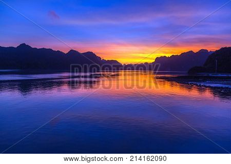 Ha Long Bay Green Island Halong Mountains Vietnam.