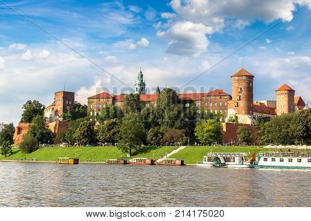The Wawel Castle In Kracow In Poland In A Summer Day