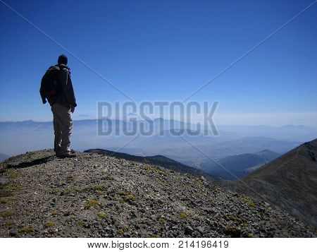 standing on the top of the world