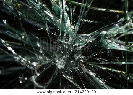 cracked glass cracked glass macro photo in the context of