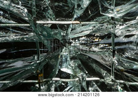cracked glass cracked glass macro photo in the context of