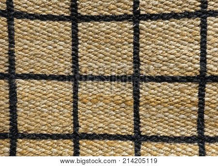 Background of Brown Handicraft Weave Texture Wicker Surface with Paid Pattern for Furniture Material.