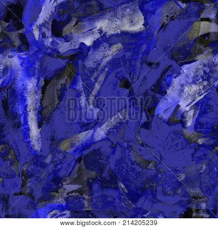 Floral tie dye seamless pattern. Waterecolor ethnic endless rapport. Exotic boho chic allover print. Tropical leaves background. Hawaiian lei backdrop. Indonesian leaves wallpaper.