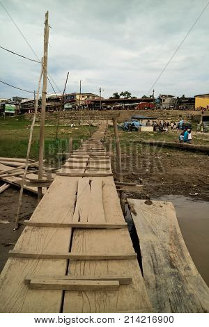 Tabatinga Port In Amazon River Structure To Access