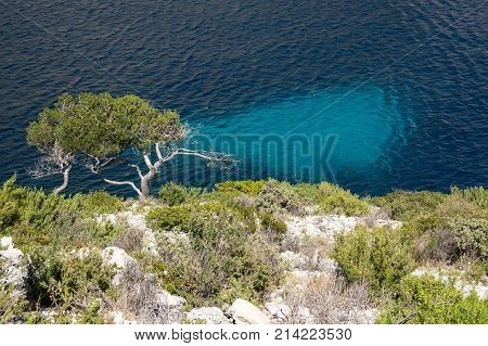 The Calanque de Morgiou one of the biggest calanques located between Marseille and Cassis France