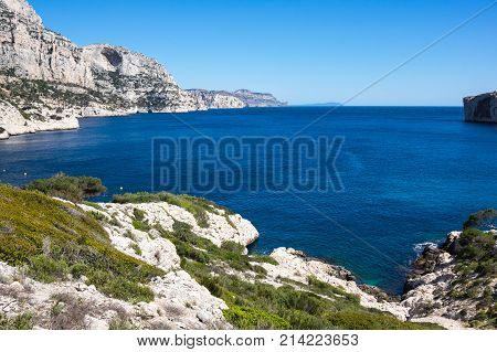 The Calanque de Morgiou one of the biggest calanques located between Marseille and Cassis France
