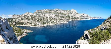The Calanque de Morgiou one of the biggest calanques located between Marseille and Cassis France