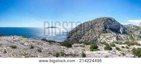 The Calanque de Morgiou one of the biggest calanques located between Marseille and Cassis France