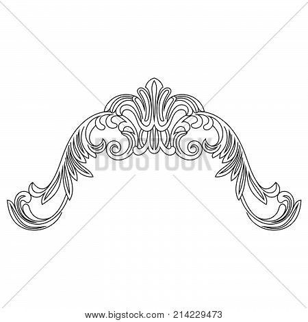 Black vintage ornament, baroque ornament, scroll ornament, engraving ornament, border ornament, floral ornament, retro pattern, antique pattern, style acanthus pattern, foliage pattern, swirl pattern decorative pattern, filigree pattern. vector