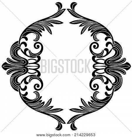 Black vintage ornament, baroque ornament, scroll ornament, engraving ornament, border ornament, floral ornament, retro pattern, antique pattern, style acanthus pattern, foliage pattern, swirl pattern decorative pattern, filigree pattern. vector
