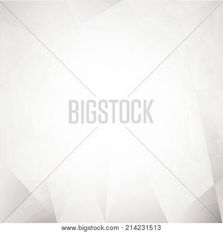 Lowpoly white and gray, abstract background, illustration esp10